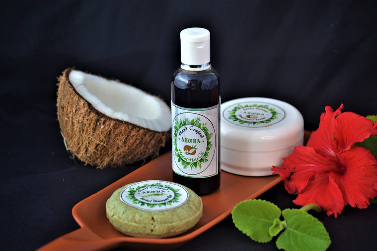 Basic Hair Care Combo ( Herbal oil, Herbal shampoo bar &C.C.Cond. cream)